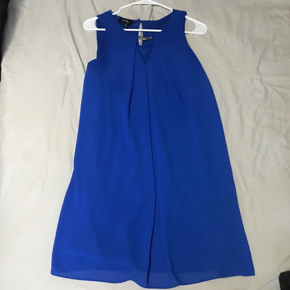 Blue sleeveless mini dress, medium, excellent condition